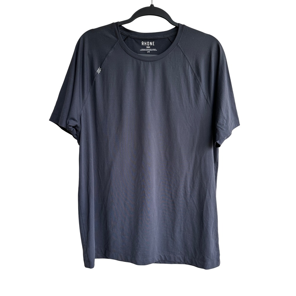 Rhone Reign Short Sleeve Training Shirt Mens Large Charcoal Gray Activewear Tee
